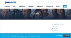 Desktop Screenshot of careers.ms-cpa.org